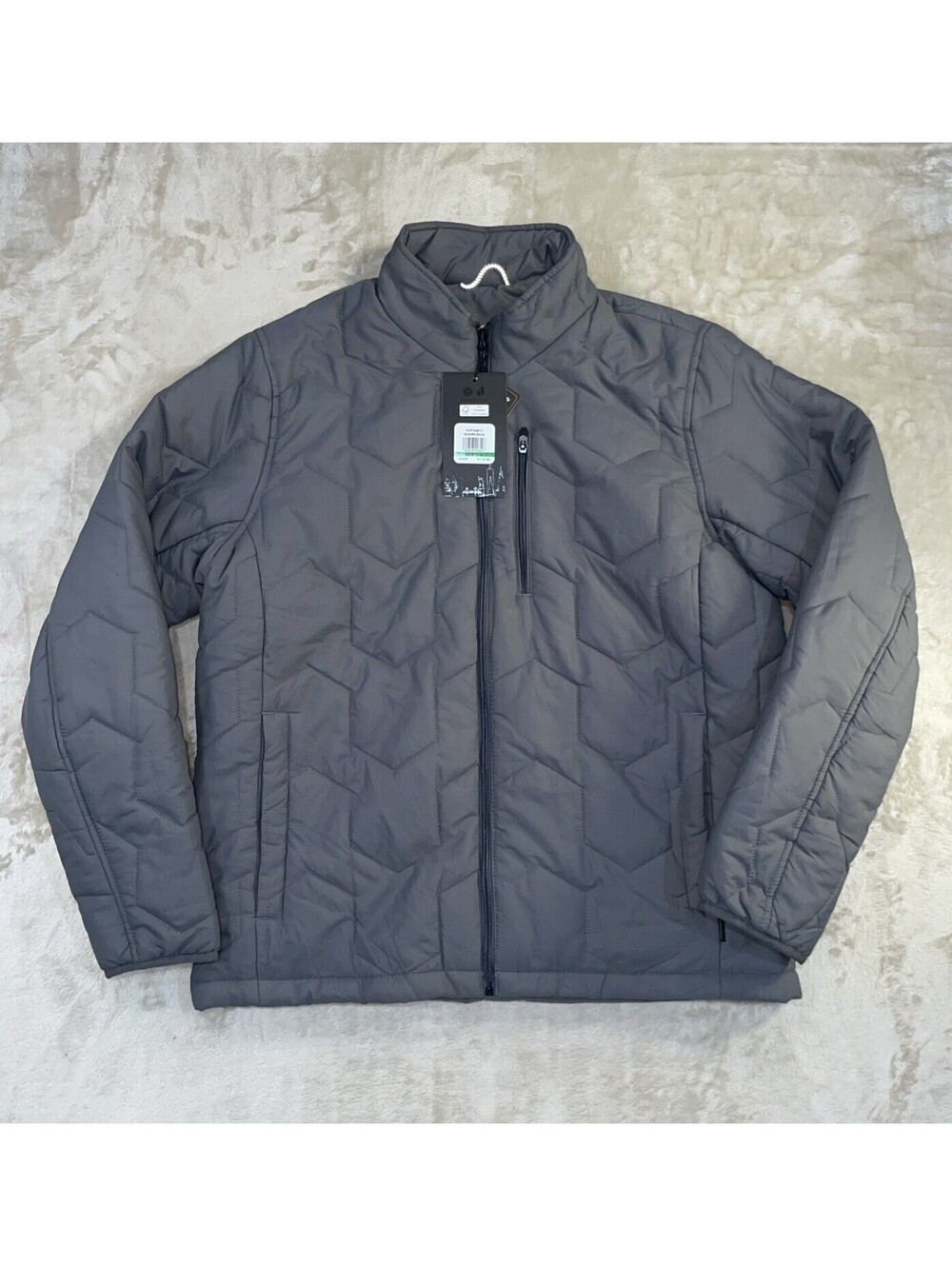 NWT! Hawke & Co Dynamic Sport Fiber Gray Jacket Quilted Performance Puffer Men L